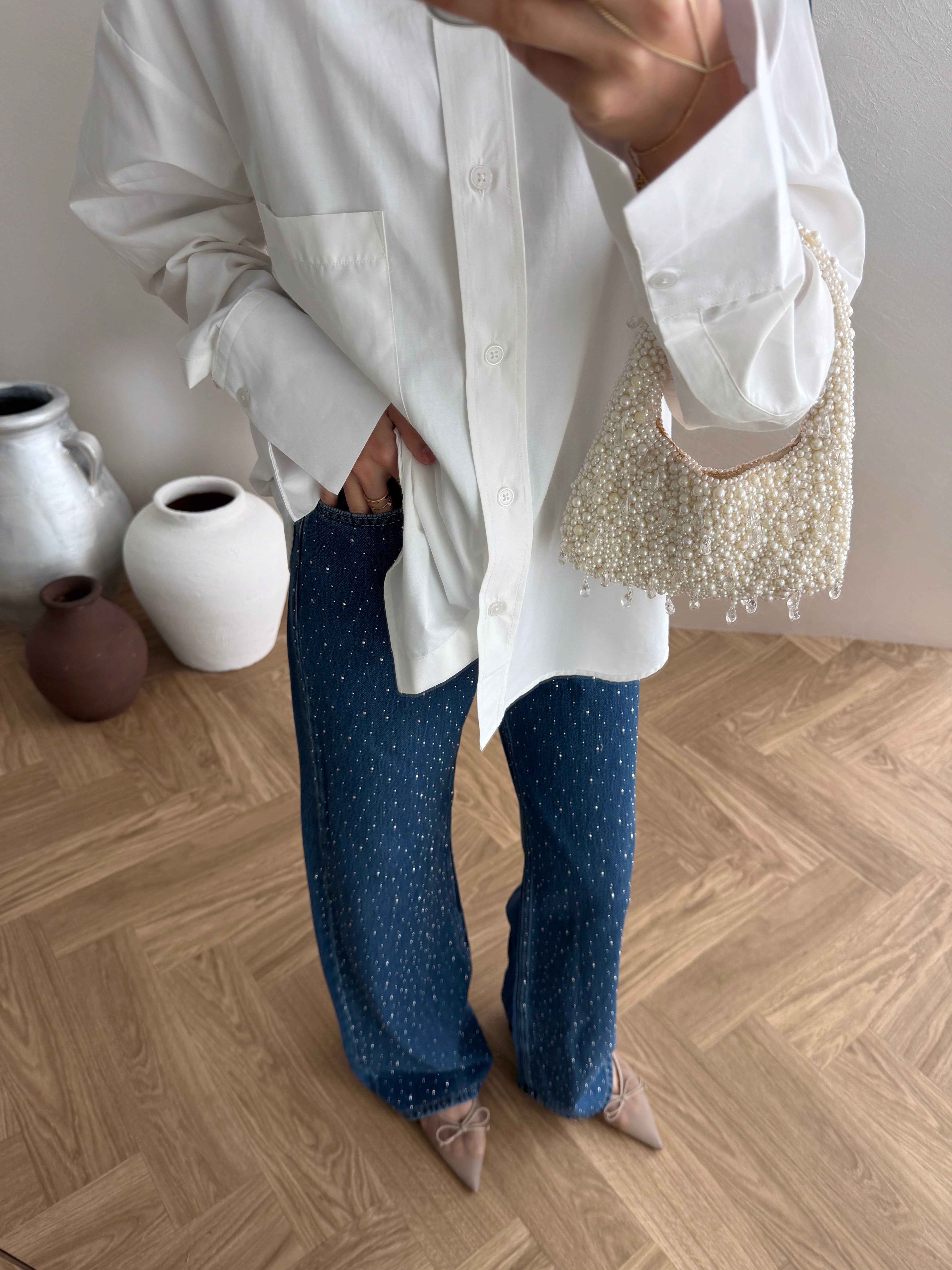Basic Poplin Gömlek - Ekru