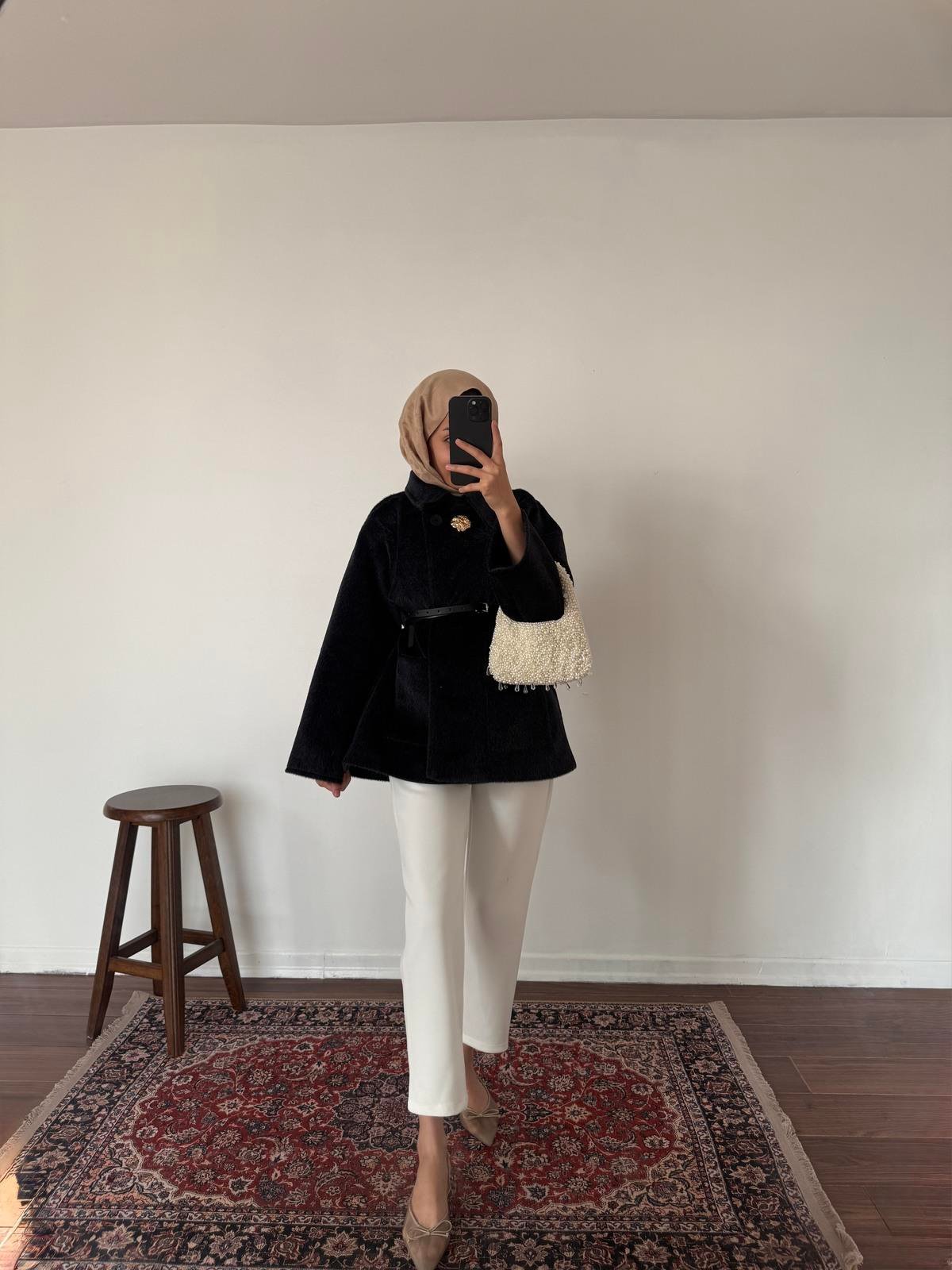 Kemerli Goldfox Kaban - Siyah