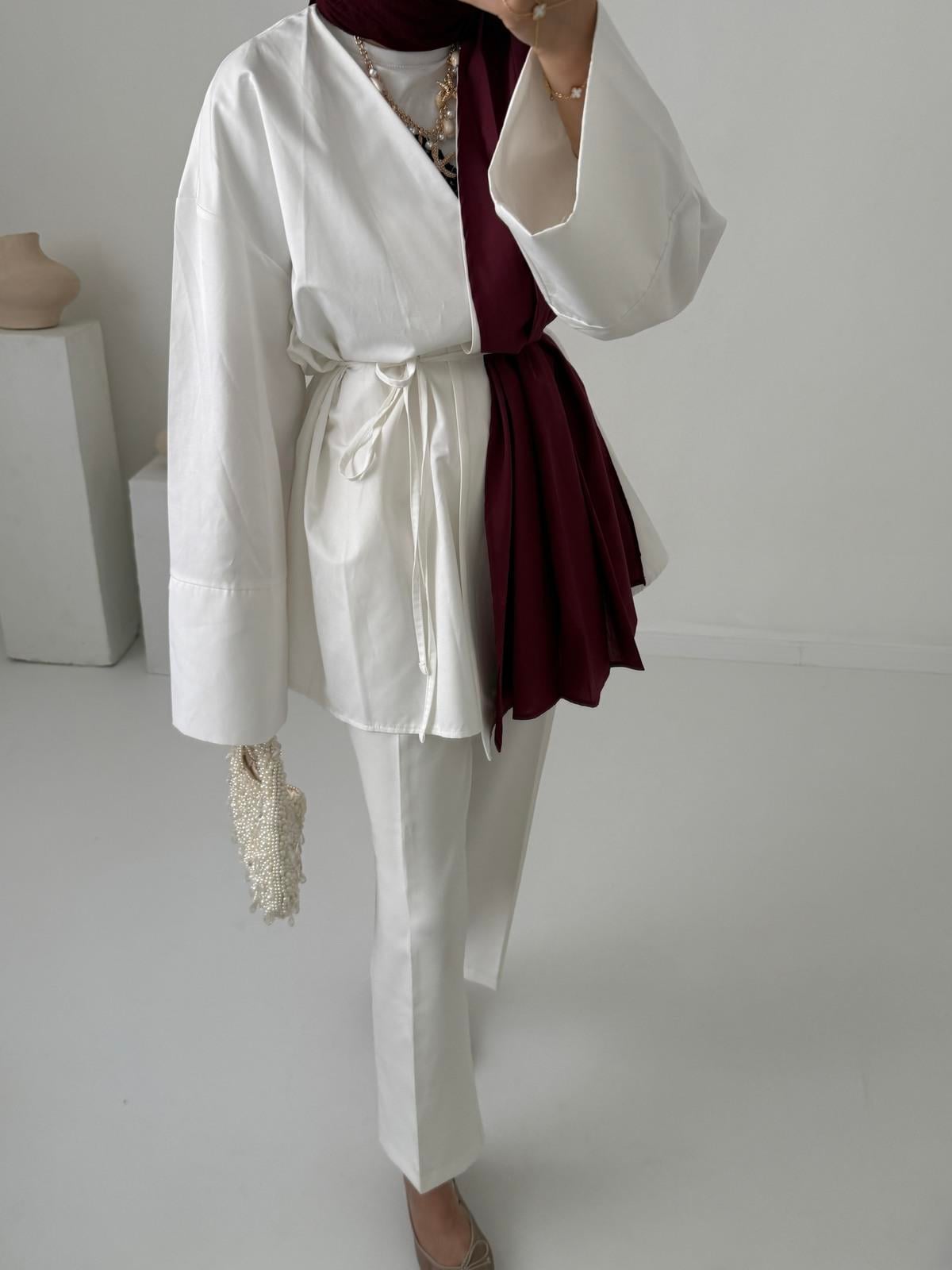 Kimono Gömlek - Bordo