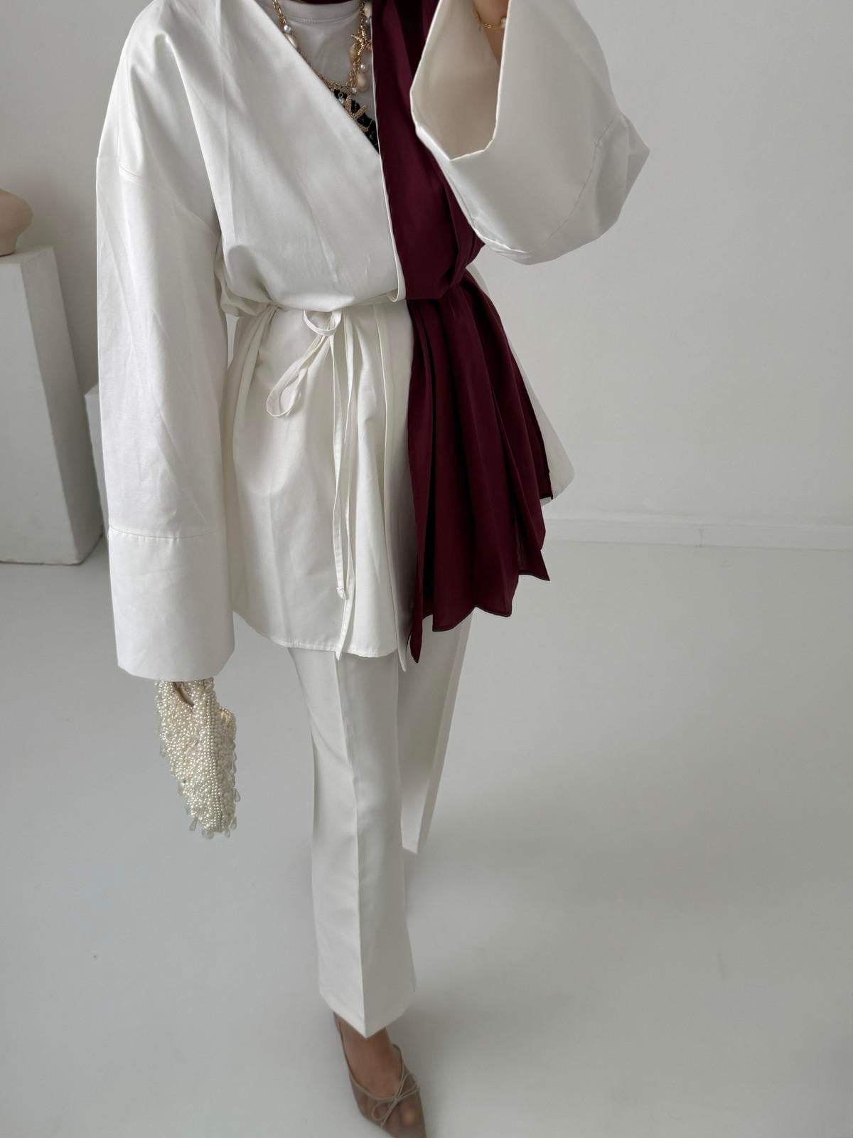 Kimono Gömlek - Bordo