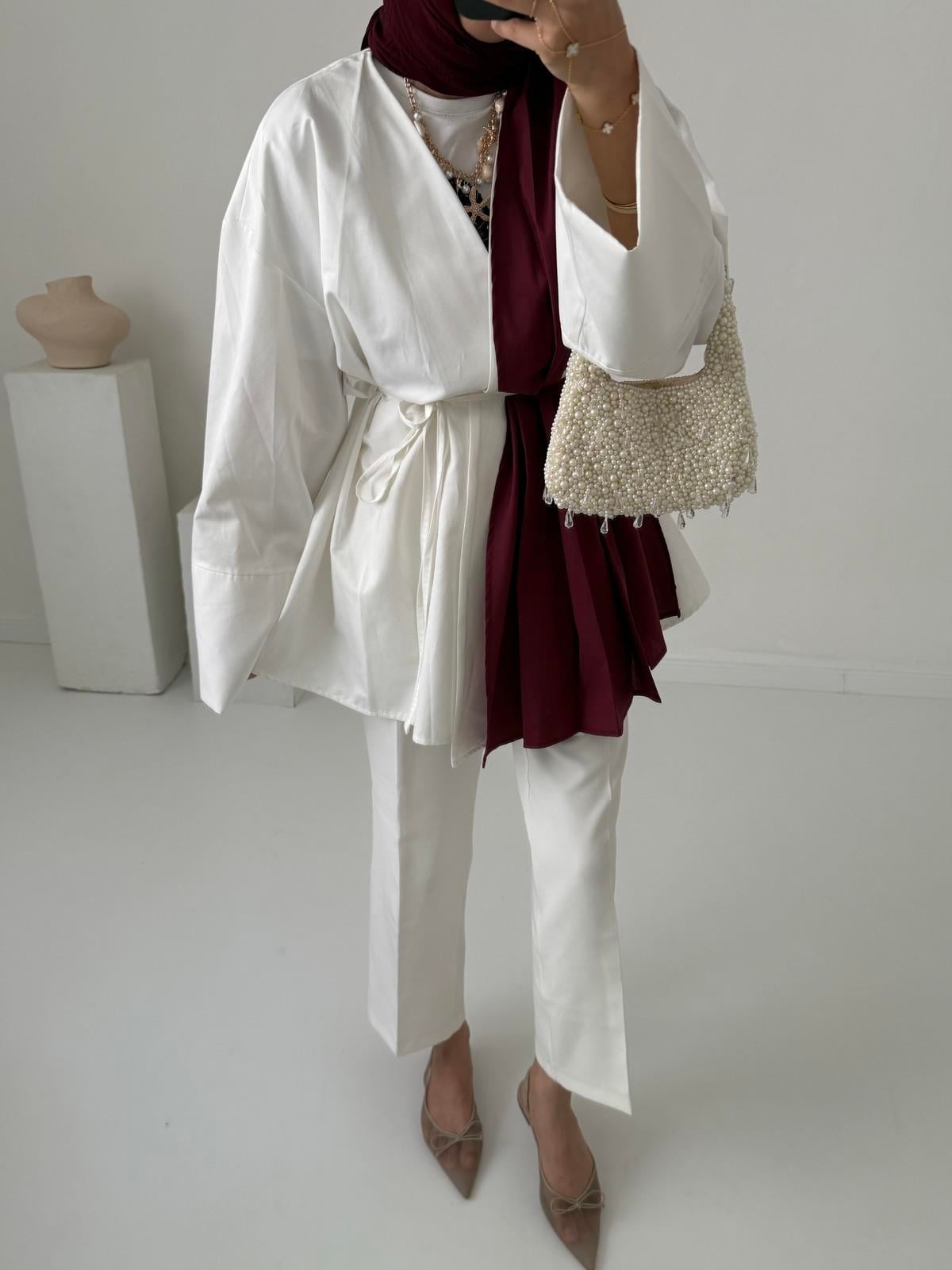 Kimono Gömlek - Bordo