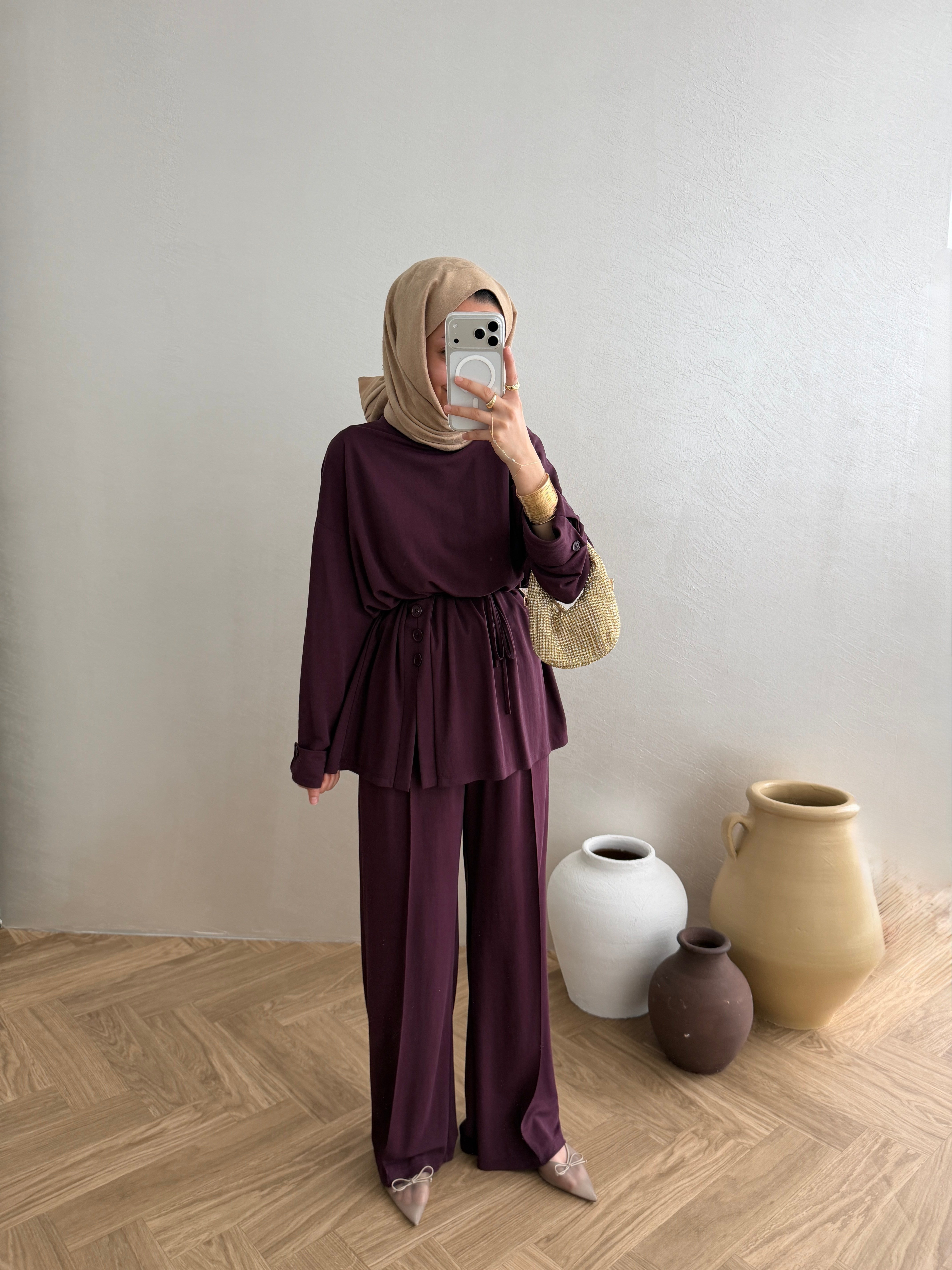 Kraşlı Oysho Takım - Bordo