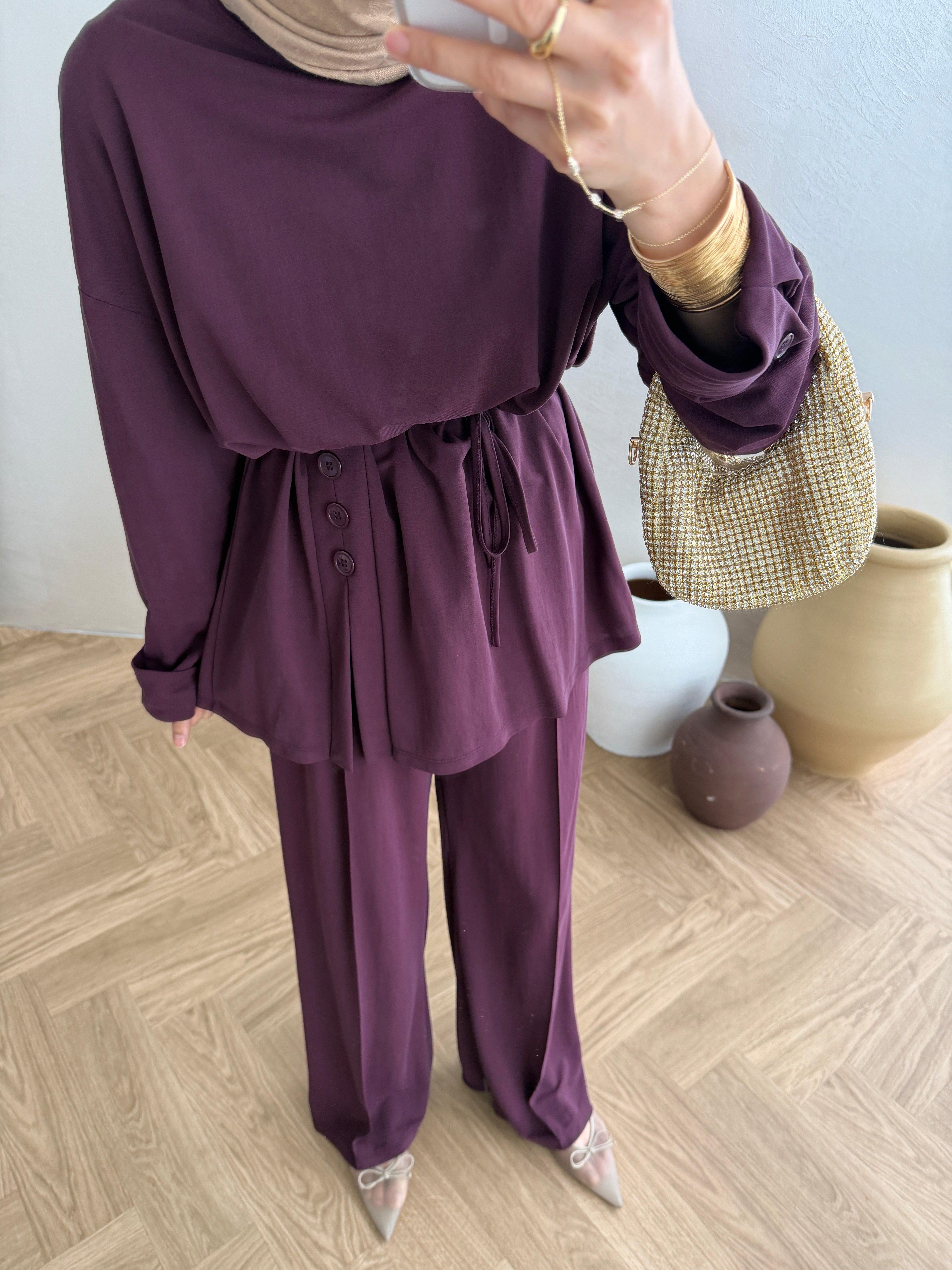 Kraşlı Oysho Takım - Bordo