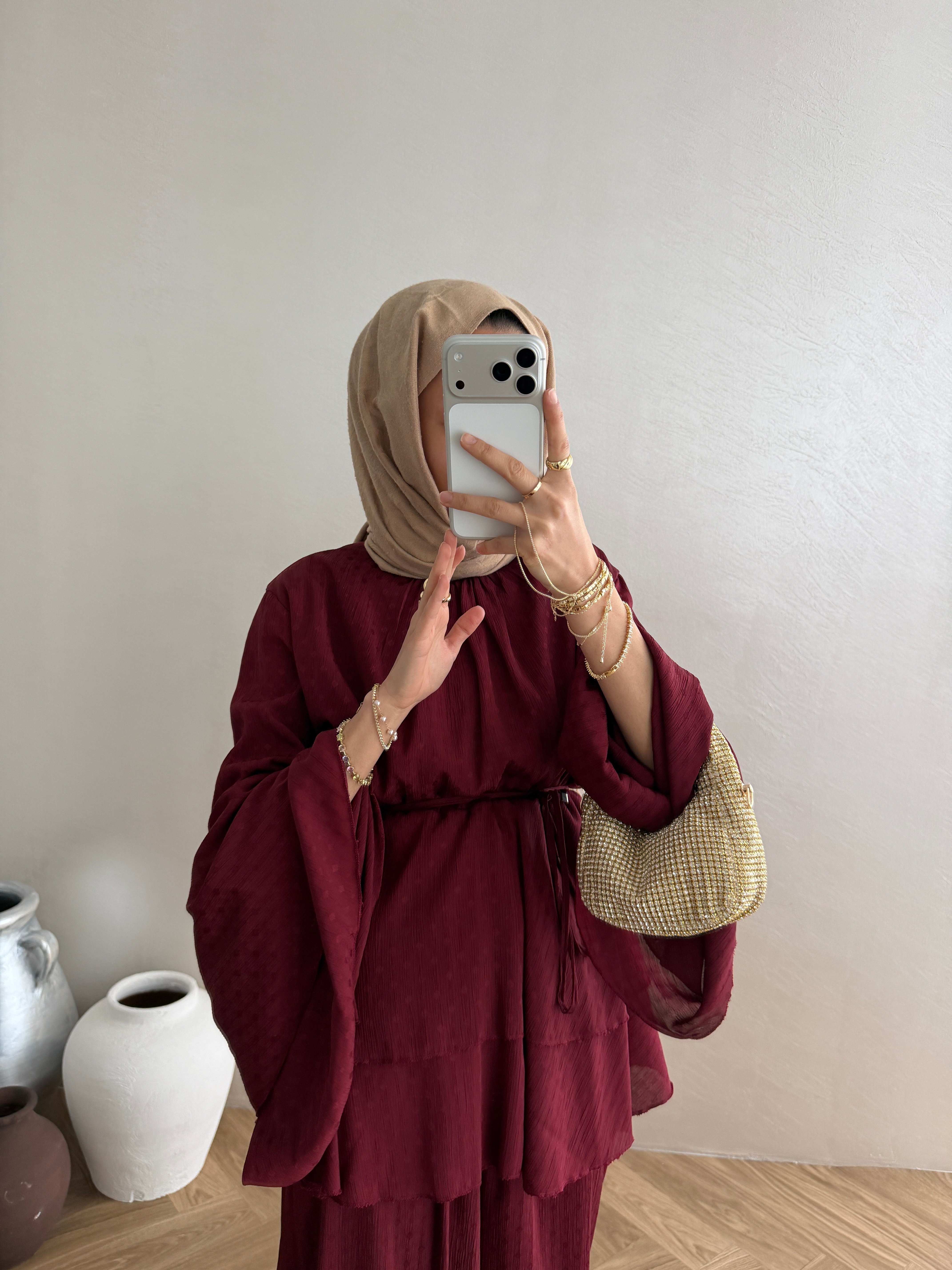 Lavia Krep Takım - Bordo