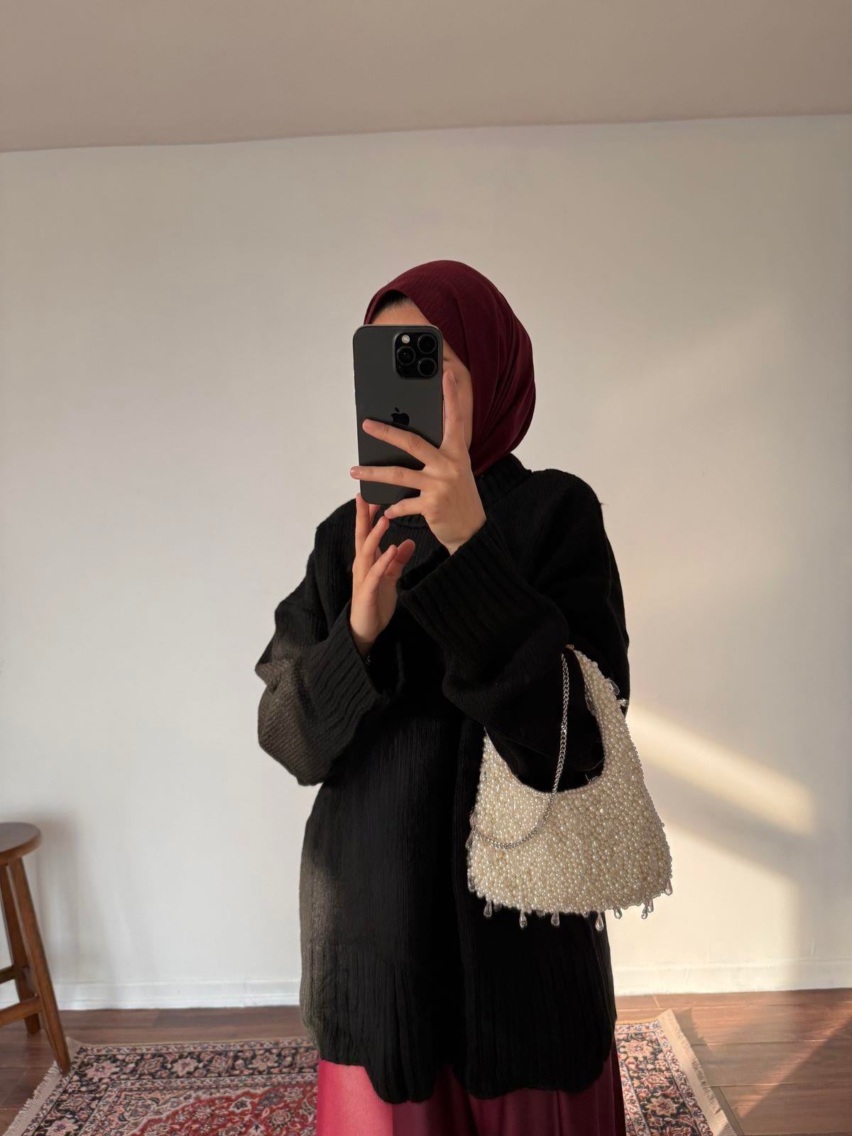 Pinterest Triko Kazak - Siyah
