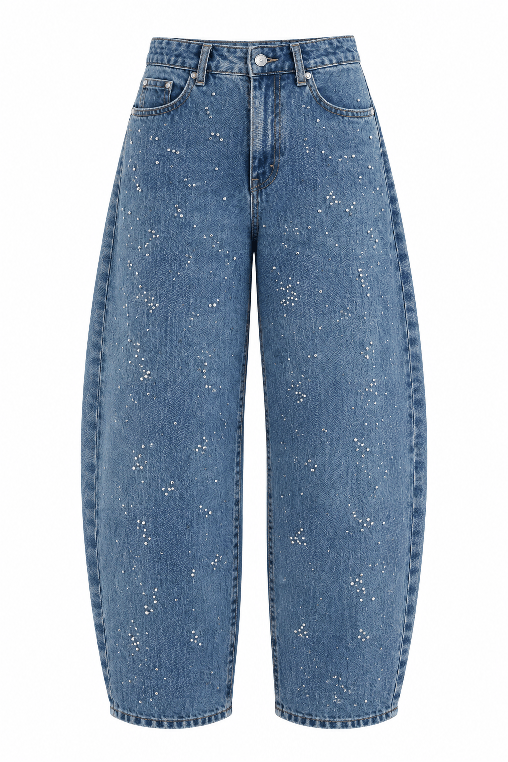 Taşlı Barrel Jean