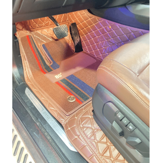 Bmw X5 2014-2018 Arası Aracına Özel 8d Çift Katmanlı Havuzlu Paspas Takımı(Kahverengi)