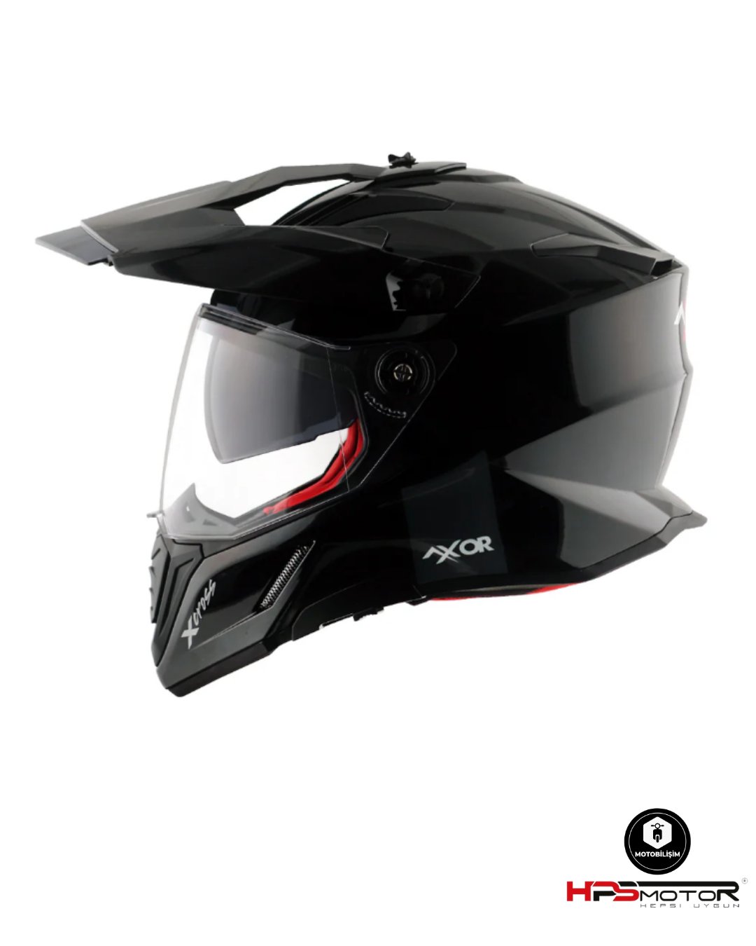 Axor X Cross Sc Dual Visor Nichel Black-Red Kask