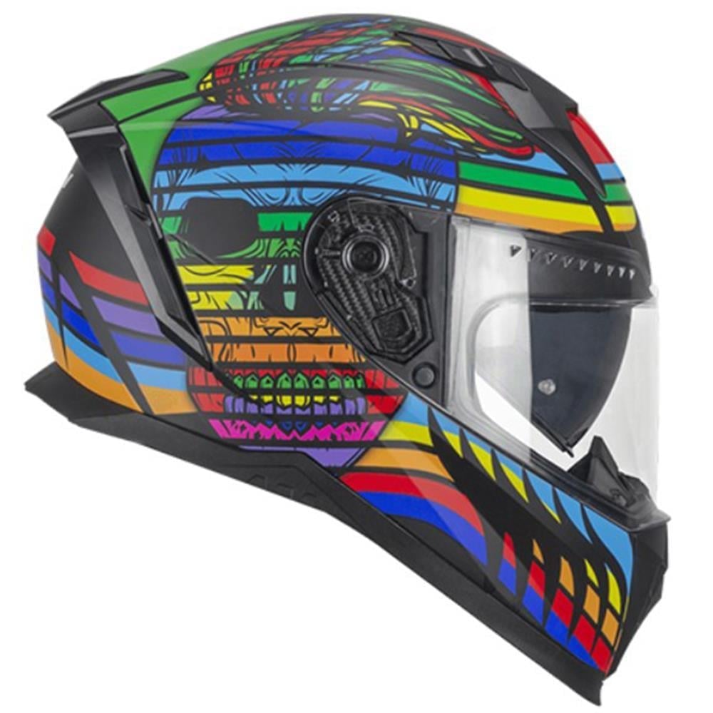 CGM 311X BLAST SKULL KAPALI KASK Gökkuşağı XL