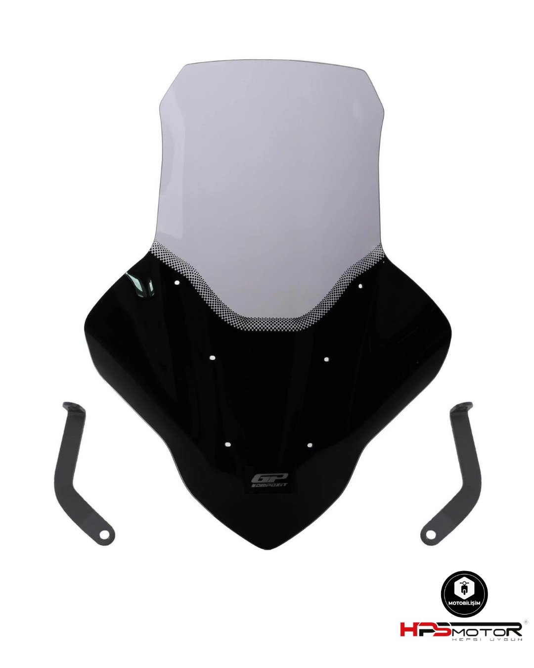 GP Kompozit Yamaha NMAX 125 / 155 2021-2024 Uyumlu Elcikli Tur Camı Füme