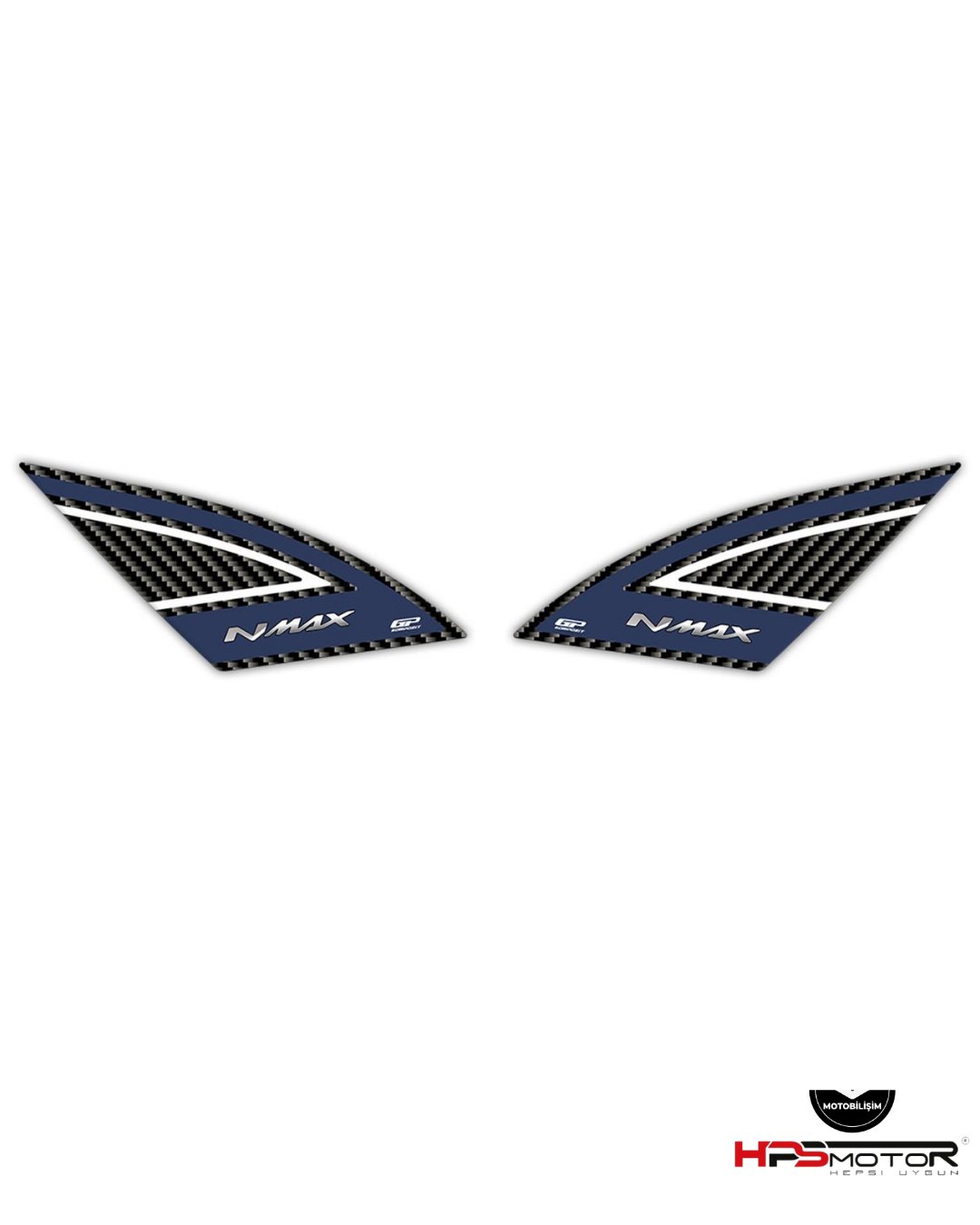 GP Kompozit Yamaha NMAX 125 / 155 2021-2024 Uyumlu Artçı Ayak Pad Mavi