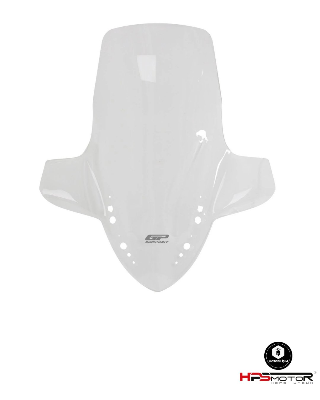 GP Kompozit Yamaha XMAX 250 / 300 / 400 2018-2023 Uyumlu Elcikli Ön Cam Şeffaf