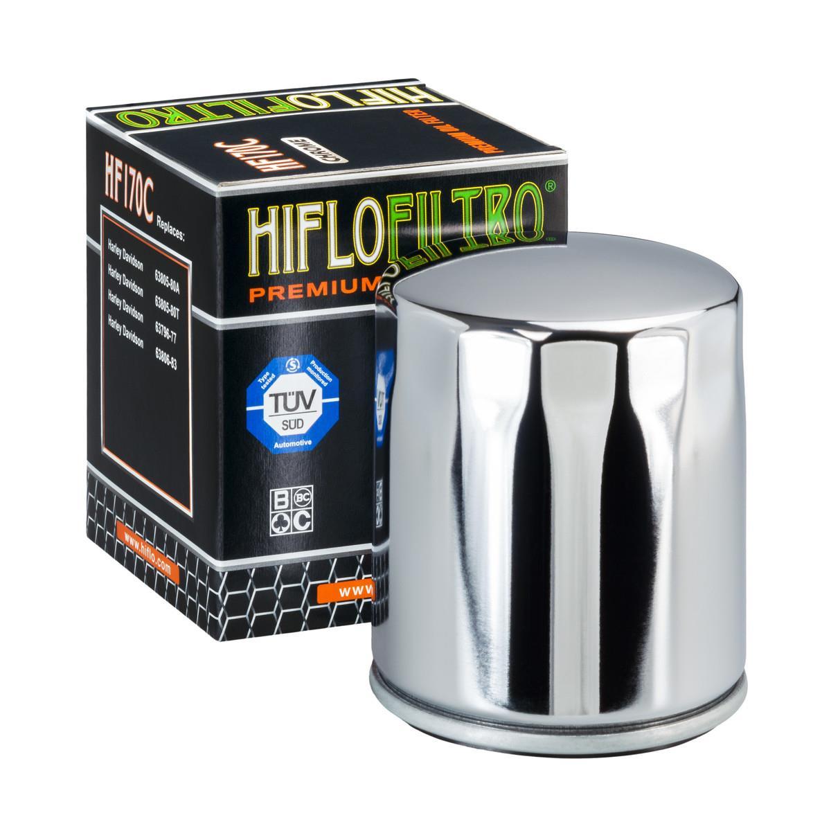 Hiflo Harley Davidson 883, 1000, 1200 Krom Yağ Filtresi HF170C