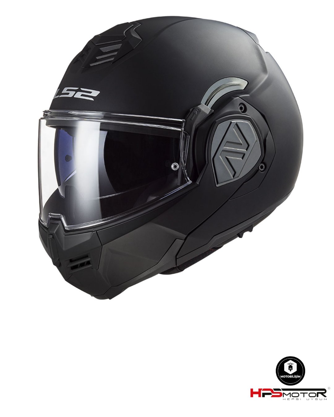 LS2 Advant Mat Siyah Çene Açılır Kask