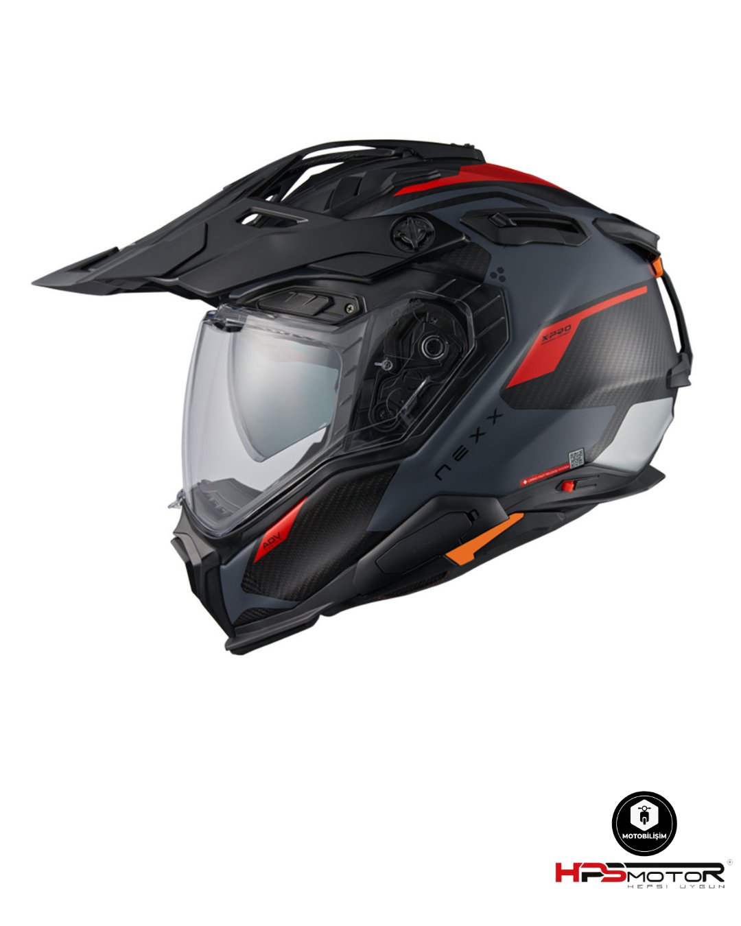 Nexx X Wed 3 Keyo Karbon Kask Gri-Kırmızı
