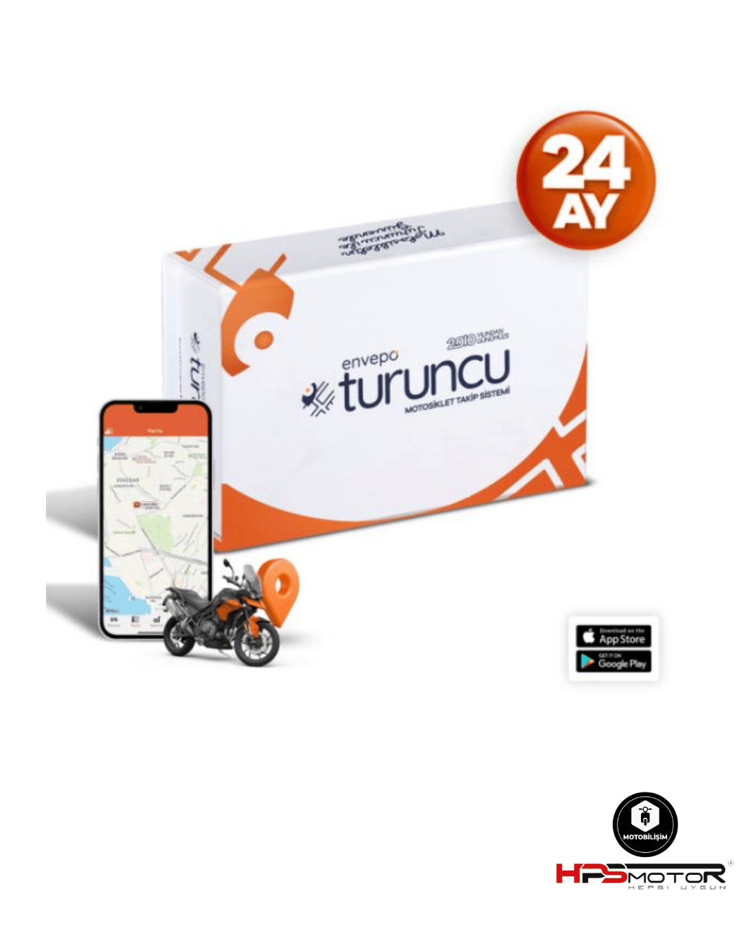 Turuncu Motosiklet Takip Cihazı (24 Ay)