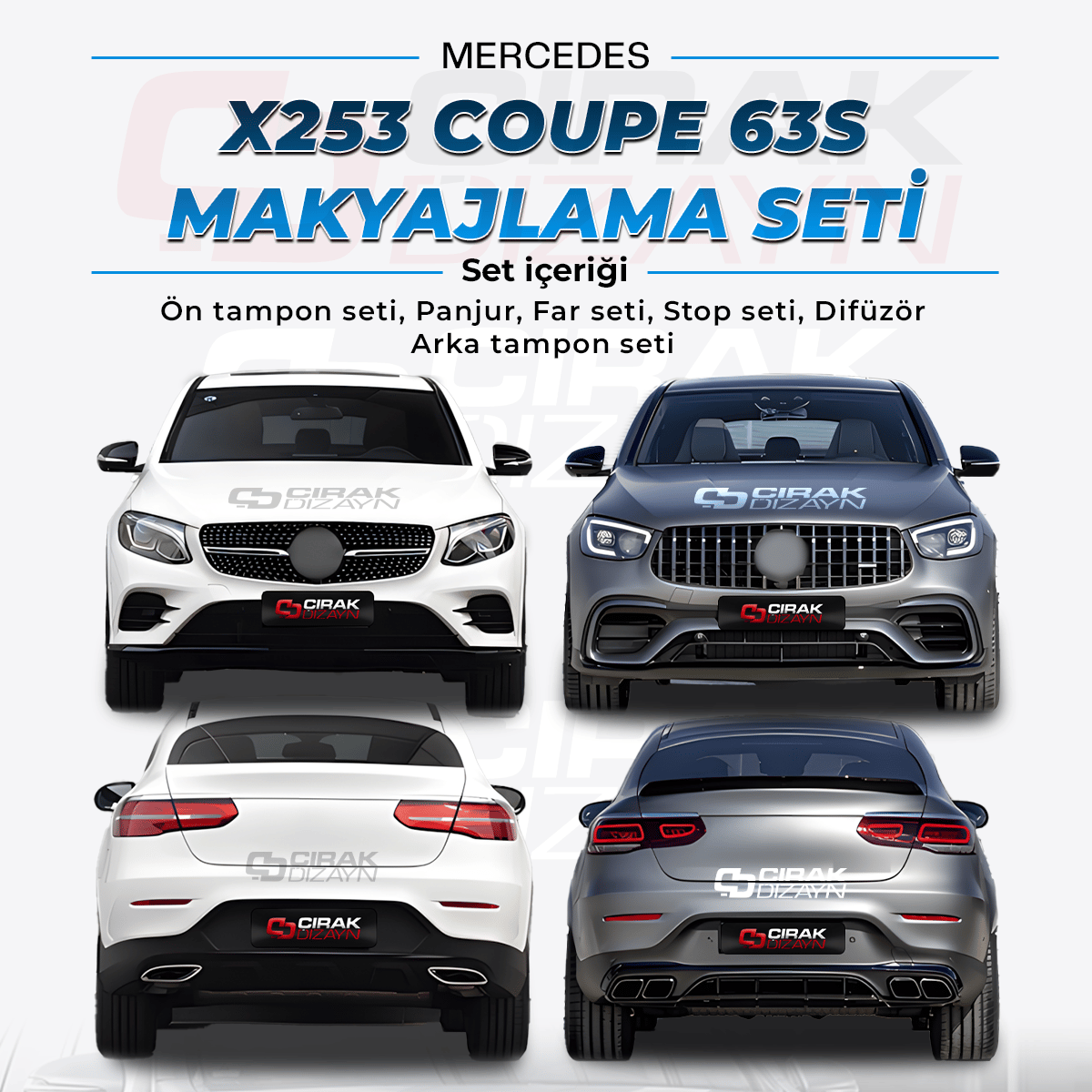   Mercedes BenzMercedes GLC Coupe X253 Uyumlu AMG 63S Makyajlama SetiGLC