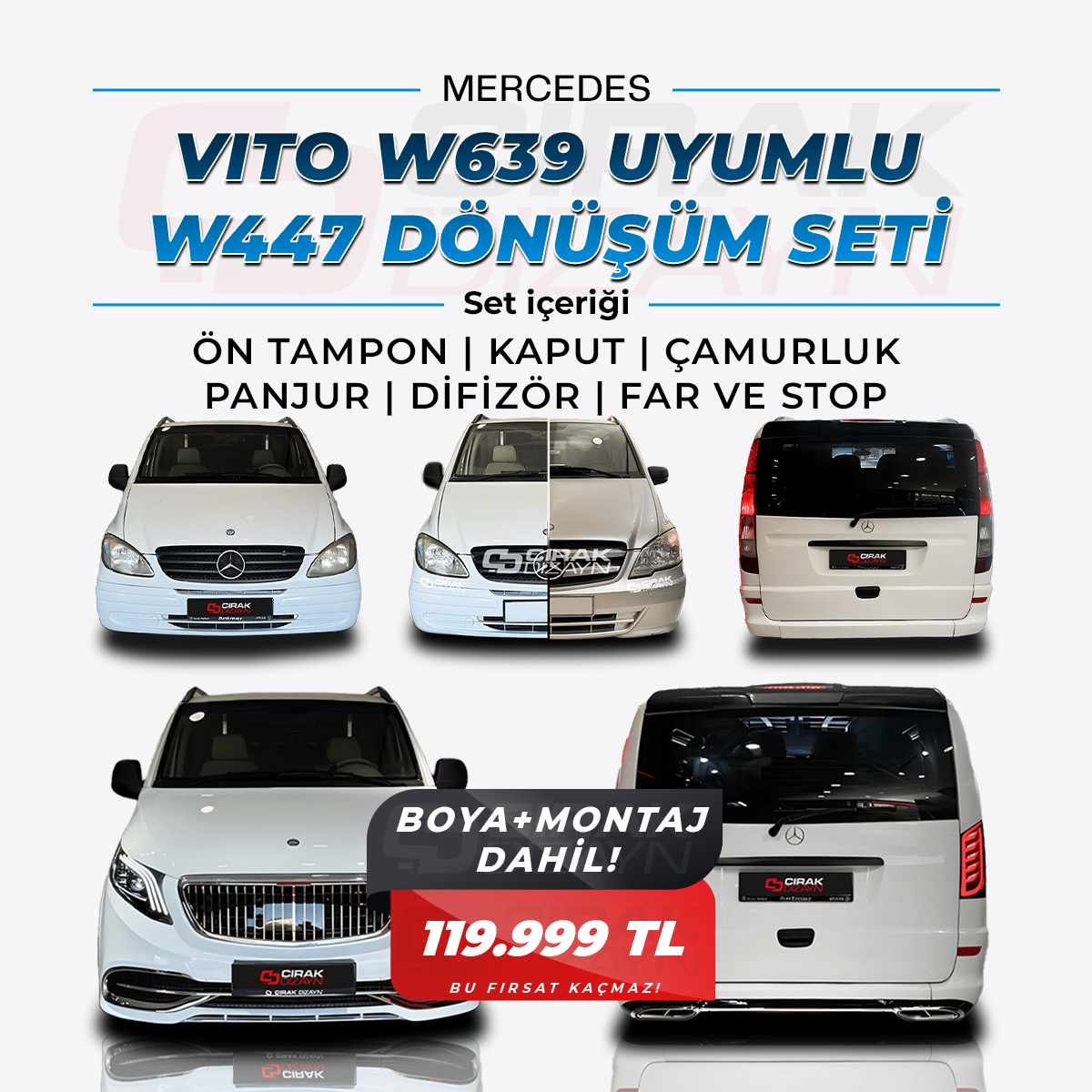   Mercedes BenzVITO W639 UYUMLU W447 DÖNÜŞÜM SETİVito639