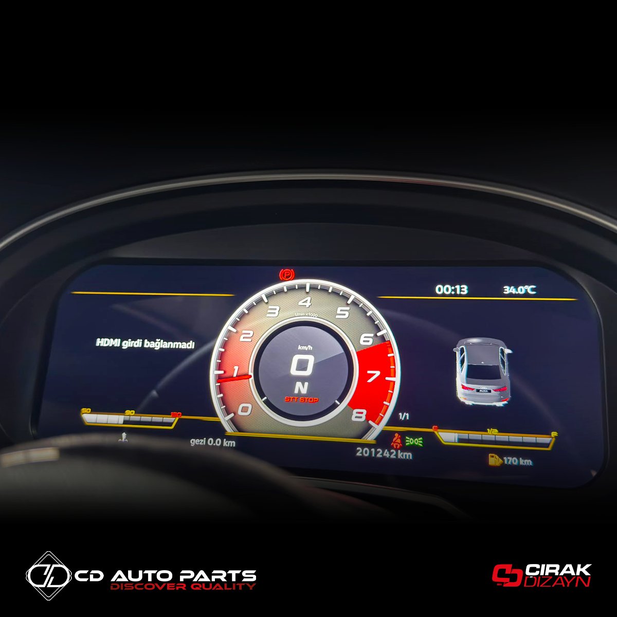 AudiAudi A3 Uyumlu Hayalet Ekranİç Aksesuar