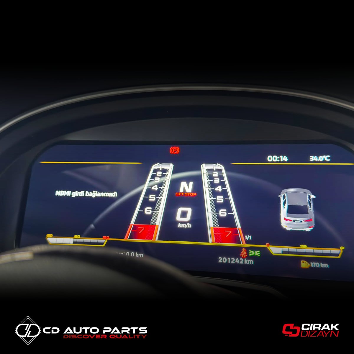 AudiAudi A3 Uyumlu Hayalet Ekranİç Aksesuar