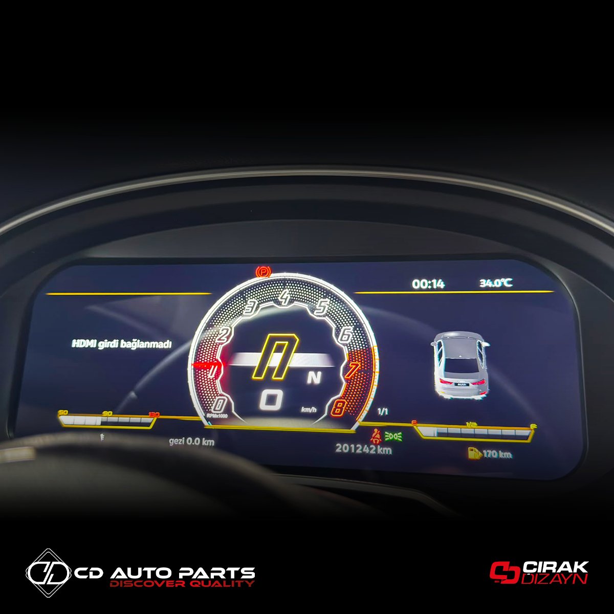 AudiAudi A3 Uyumlu Hayalet Ekranİç Aksesuar