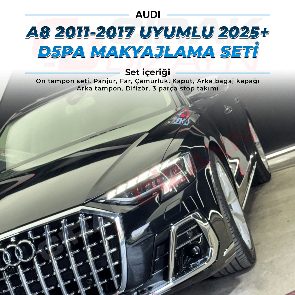 AudiAudi A8 D4 Kasa Uyumlu 2025+ D5PA Makyajlama SetiA8