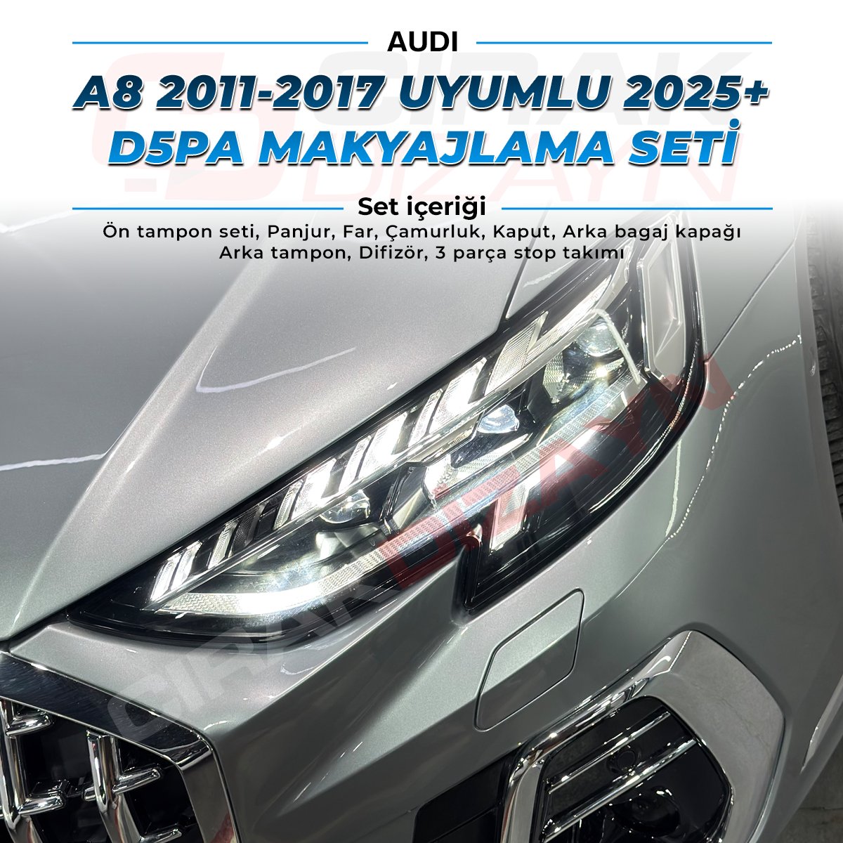 AudiAudi A8 D4 Kasa Uyumlu 2025+ D5PA Makyajlama SetiA8
