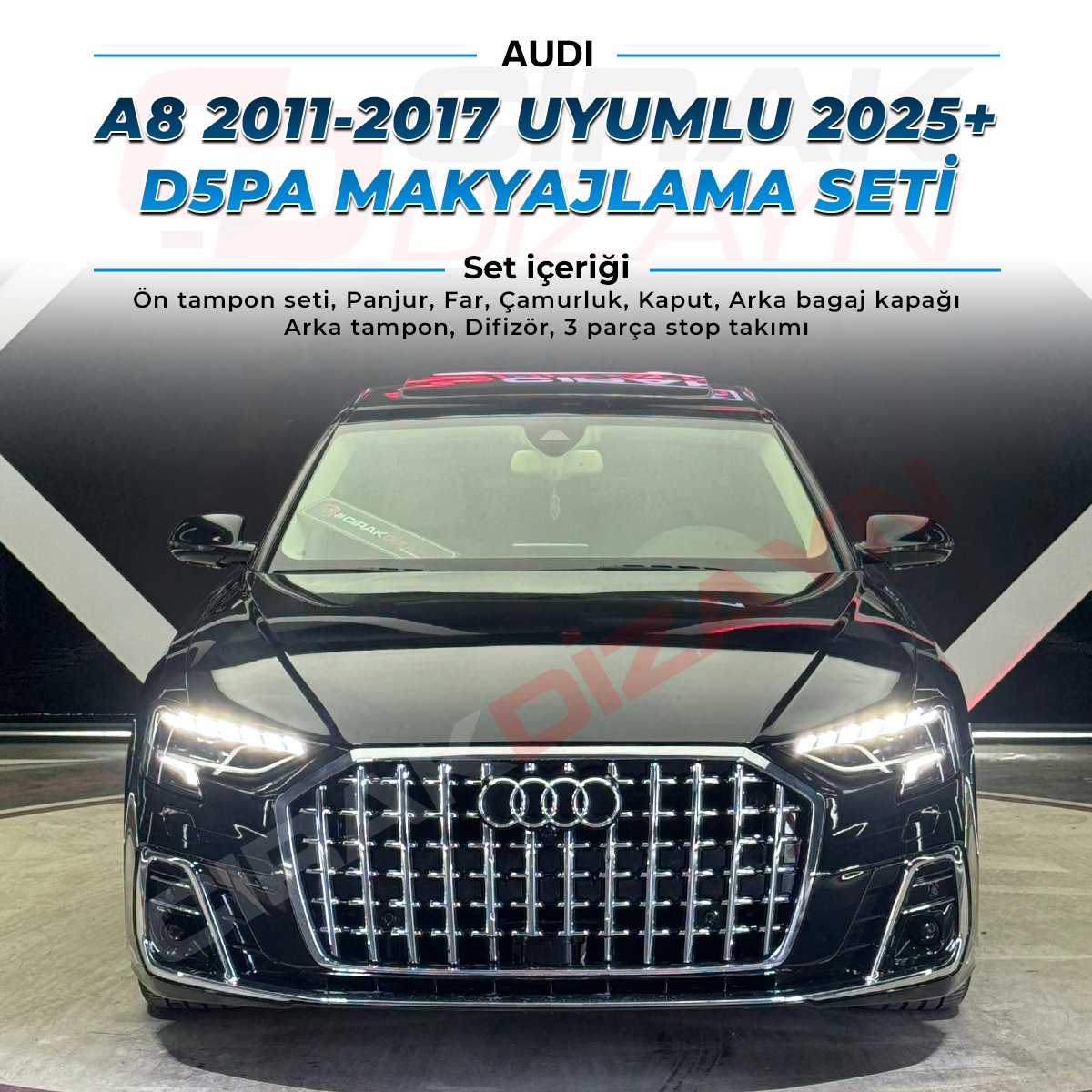 AudiAudi A8 D4 Kasa Uyumlu 2025+ D5PA Makyajlama SetiA8