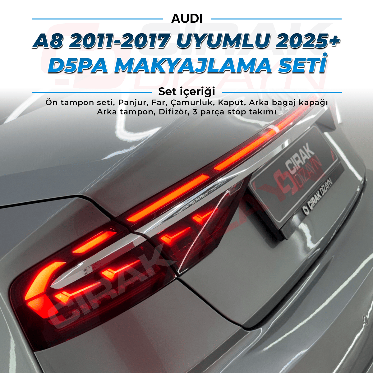 AudiAudi A8 D4 Kasa Uyumlu 2025+ D5PA Makyajlama SetiA8