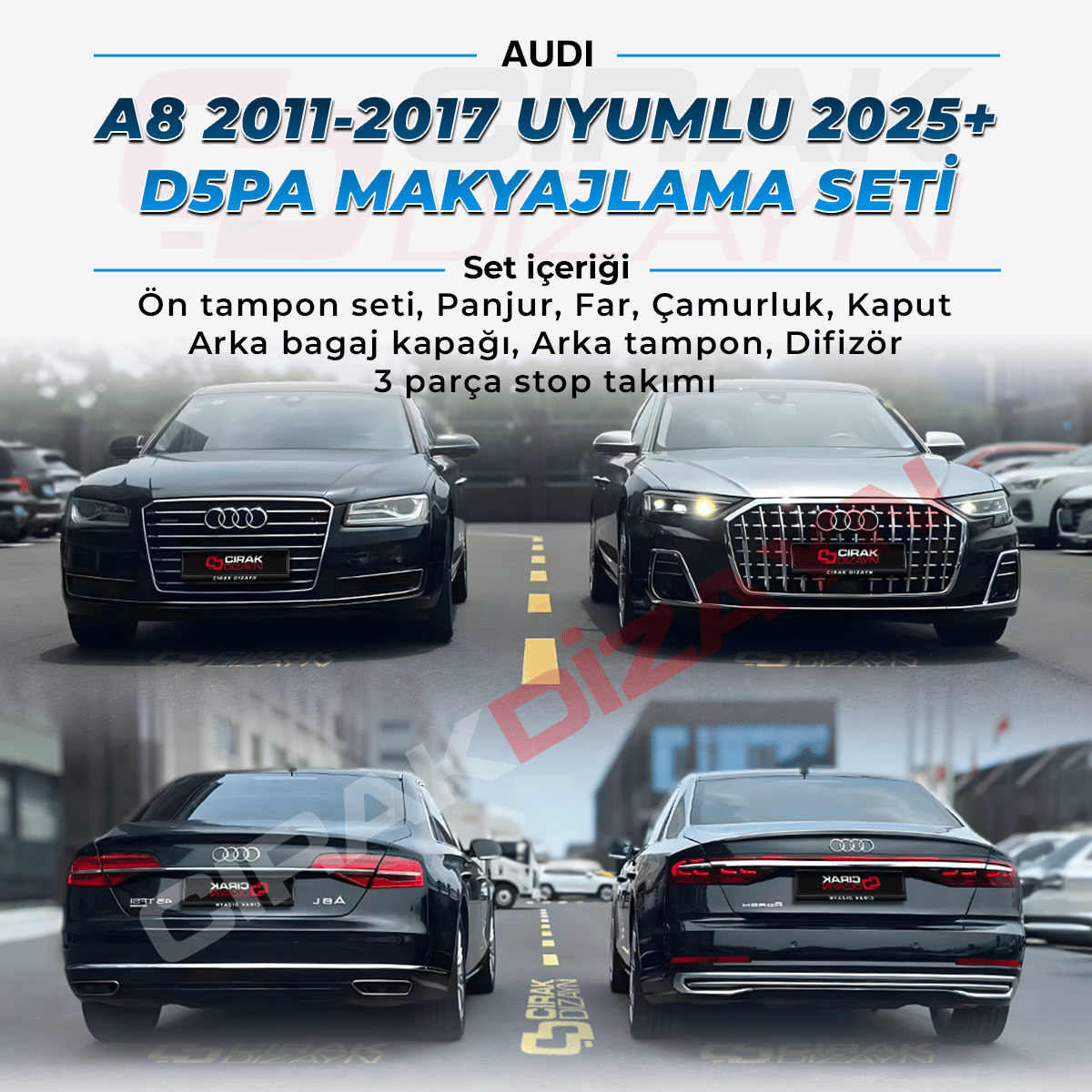 AudiAudi A8 Uyumlu 2023+ D5PA Horch Model FaceliftA8