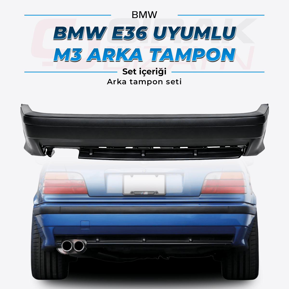 BMWBMW E36 Uyumlu M3 Arka Tampon SetiE36