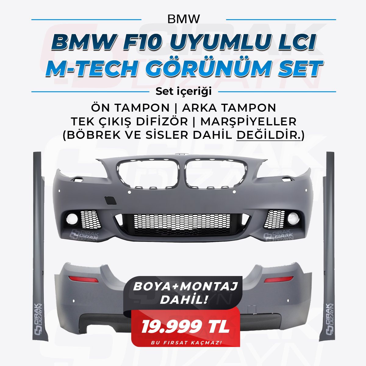 BMWBMW F30 UYUMLU LCI M-TECH GÖRÜNÜM SET | BOYA MONTAJ DAHİLBOYA MONTAJ DAHİL KAMPANYASI