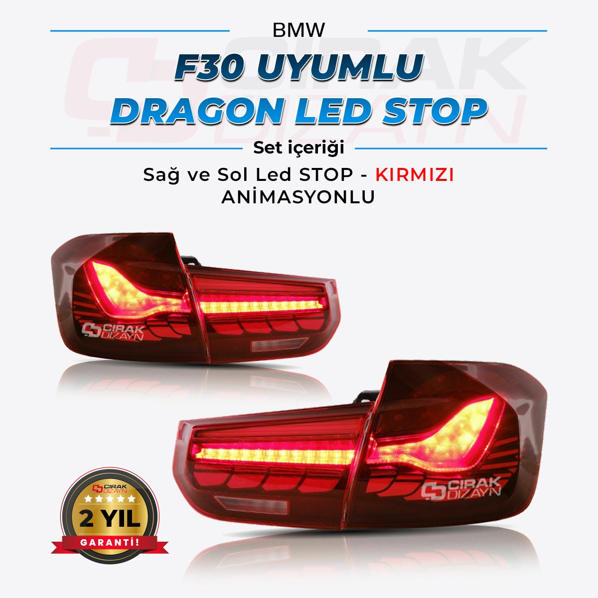 BMW F30 3 Uyumlu Dragon Led Stop