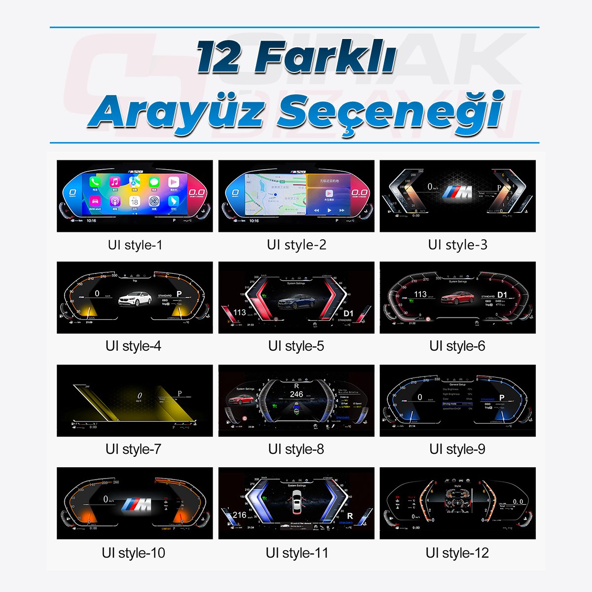 BMW 5/6/7 Serisi Uyumlu Hayalet Ekran F10-F11-F18 / F06-F12-F13 / F01-F02-F03