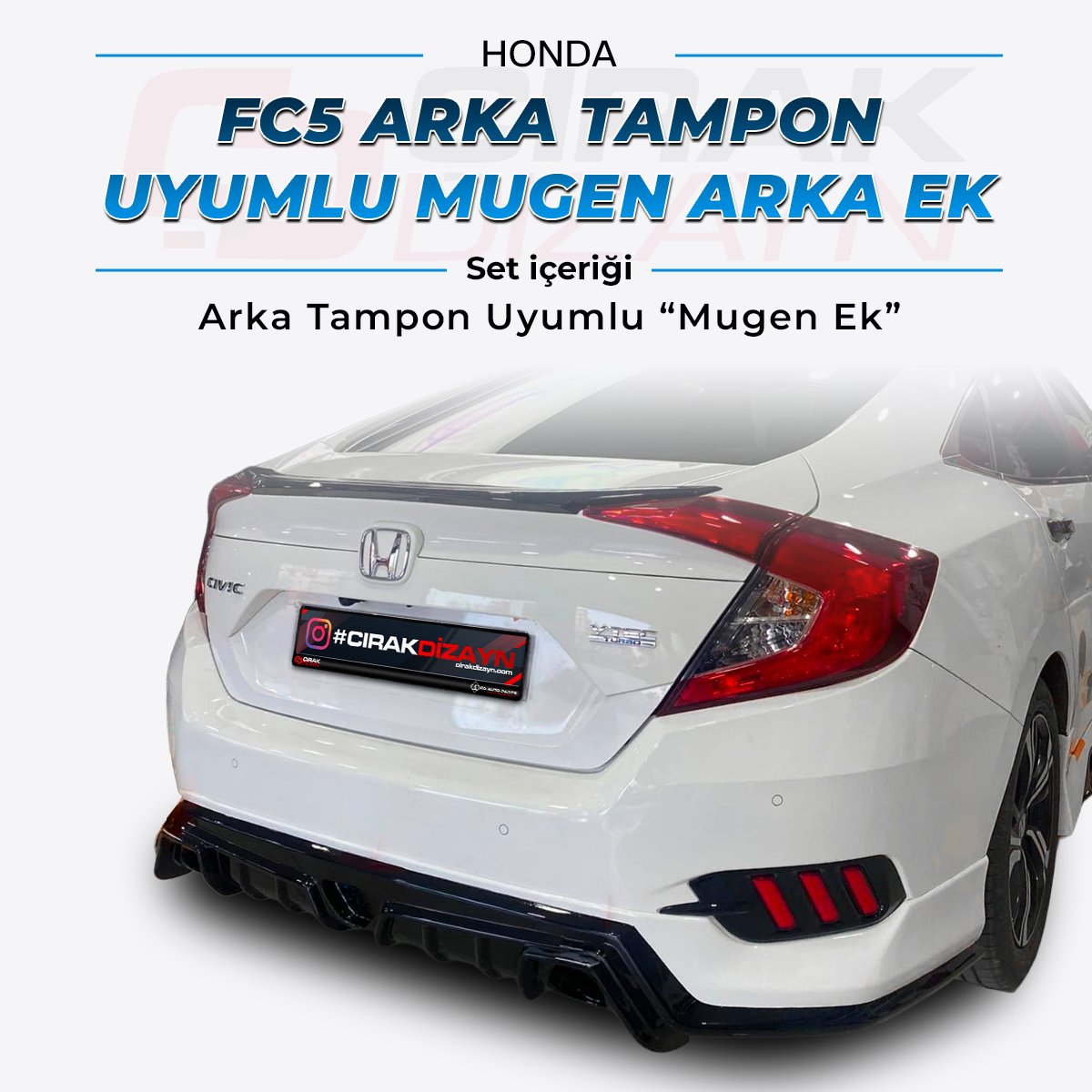 HondaHonda FC5 Uyumlu Mugen Arka Tampon EkiFC5 Tampon ekleri