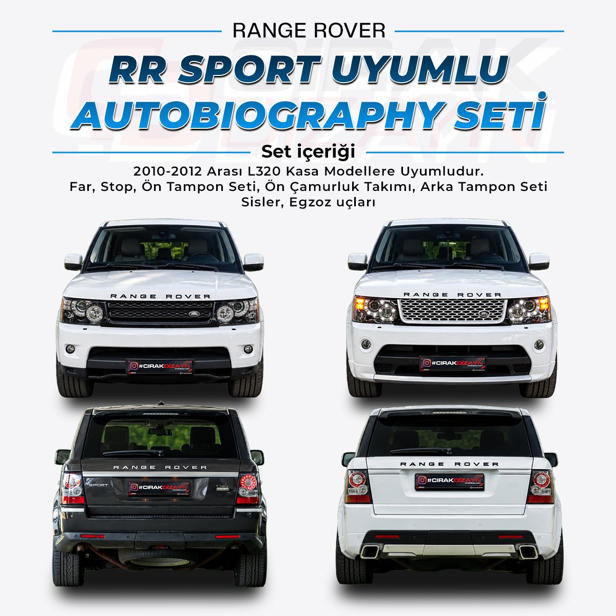 Land RoverRange Rover Sport 2010-2012 Uyumlu Autobiography Dönüşüm SetiRange Rover