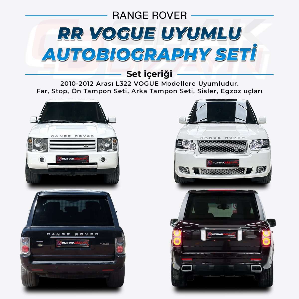 Land RoverRange Rover Vogue 2010-2012 Uyumlu Autobiography Dönüşüm SetiRange Rover