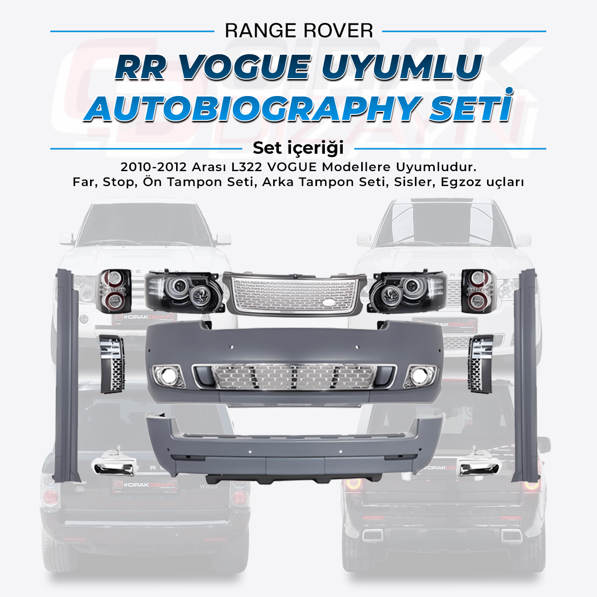 Land RoverRange Rover Vogue 2010-2012 Uyumlu Autobiography Dönüşüm SetiRange Rover