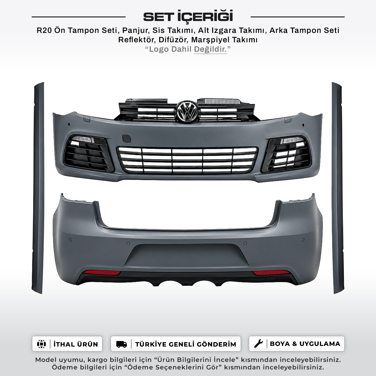 VolkswagenGolf 6 Uyumlu R20 SETGolf 5 ve 6