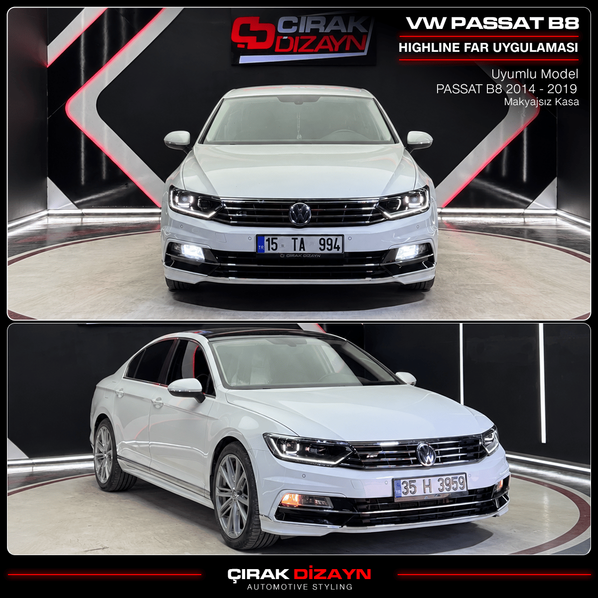 VolkswagenPassat B8 Uyumlu Highline Led Far (FULL LED)PASSAT B8 ve 8.5