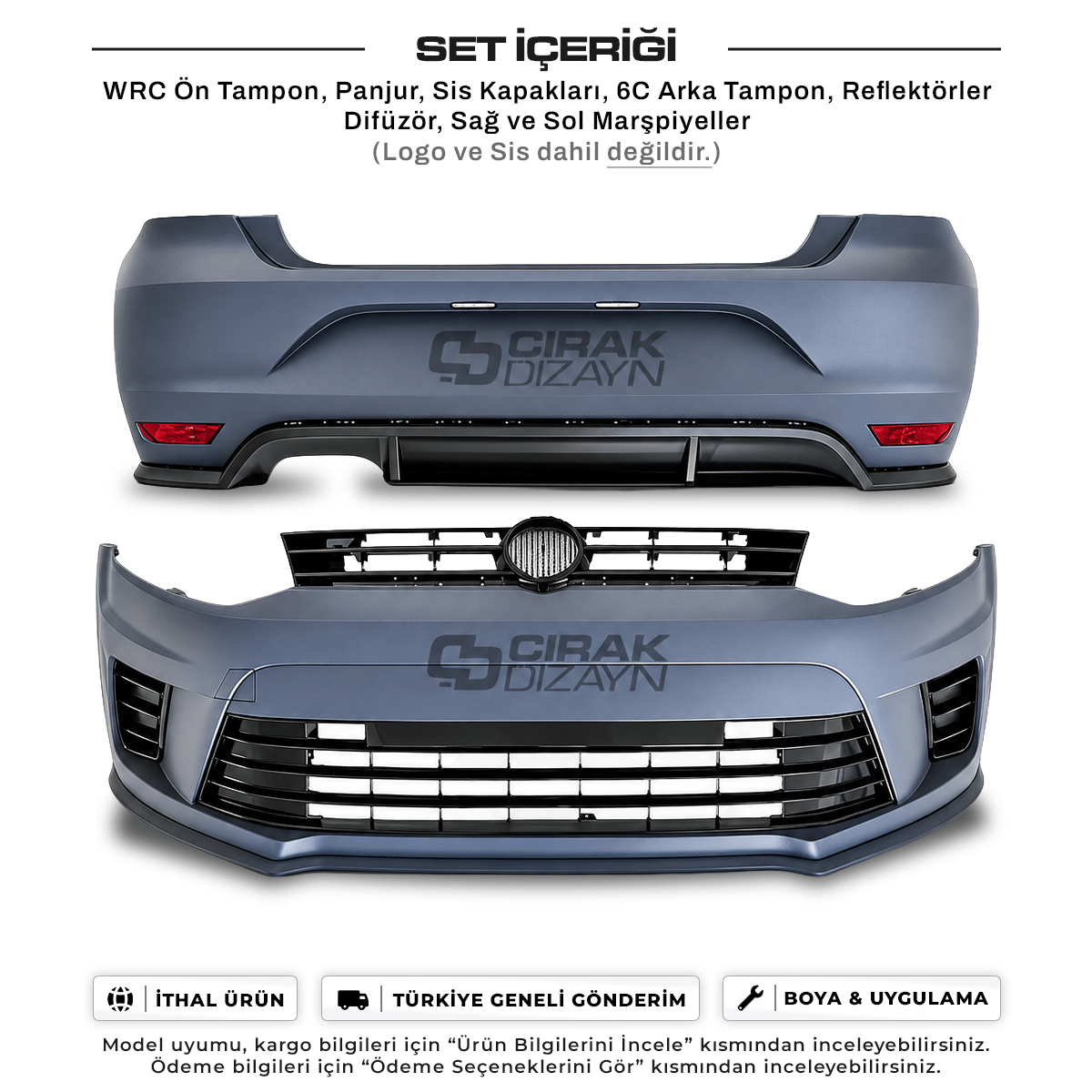 VolkswagenPolo Uyumlu WRC Bodykit / 6CPolo MK5 / Polo MK6