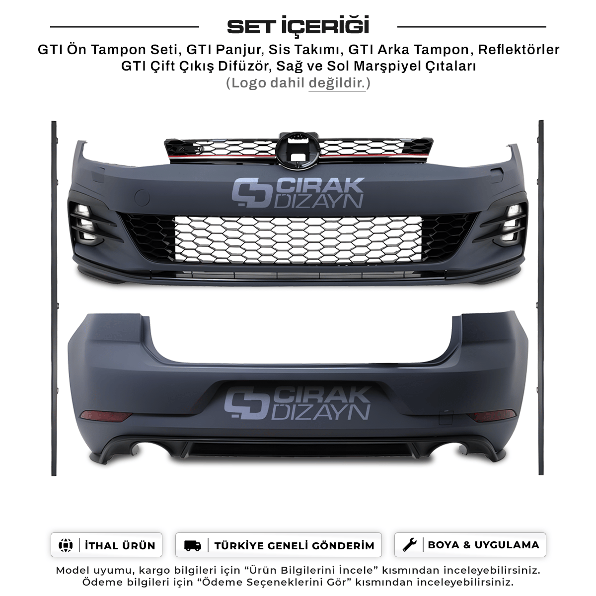 VolkswagenVolkswagen Golf 7 Uyumlu 7.5 GTI Dizayn SETGolf 7 ve 7.5