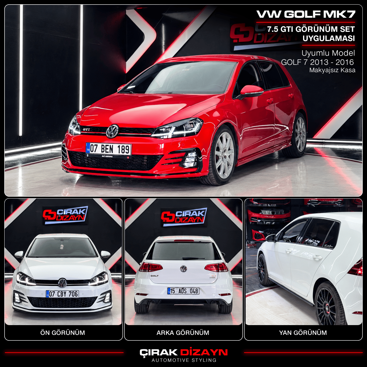 VolkswagenVolkswagen Golf 7 Uyumlu 7.5 GTI Dizayn SETGolf 7 ve 7.5
