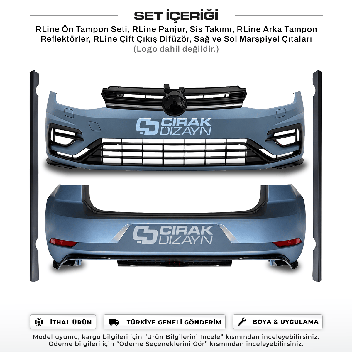 VolkswagenVolkswagen GOLF 7 uyumlu 7,5 R Body KitGolf 7 ve 7.5