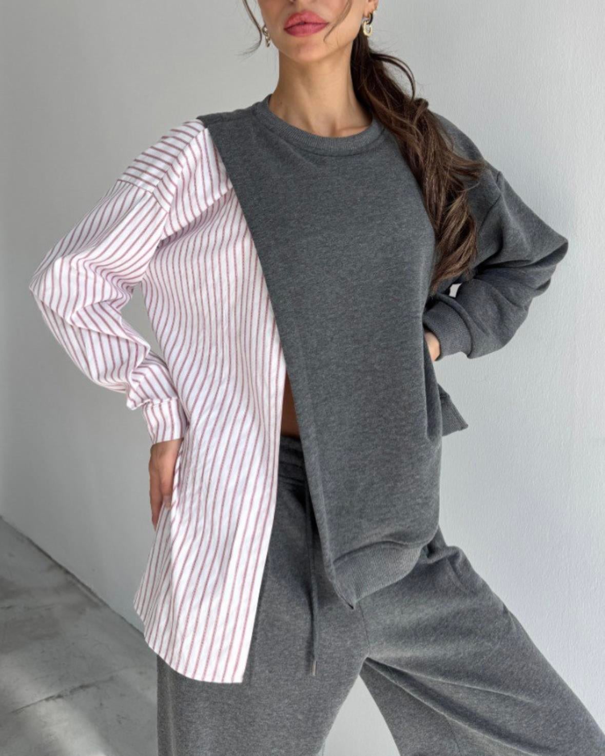 ÇİZGİLİ GÖMLEK SWEAT