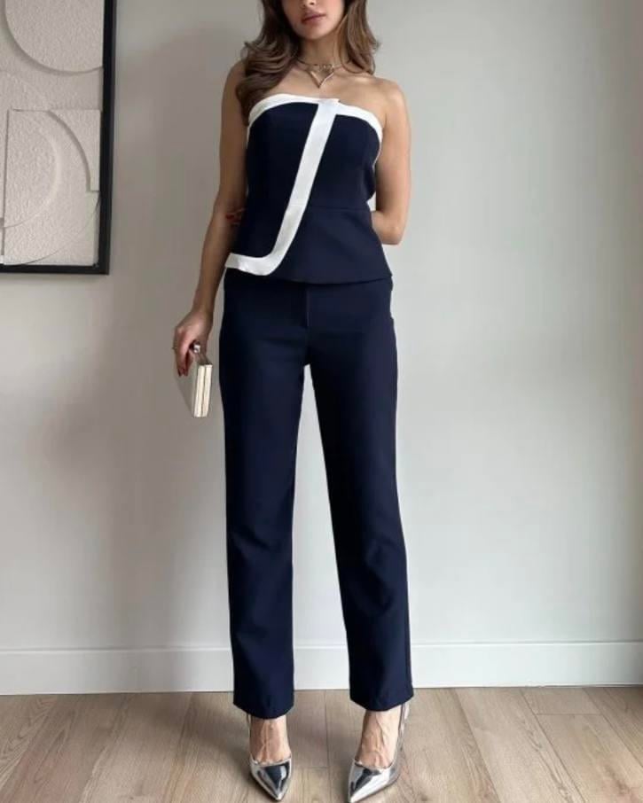 MİSS PREMIUM STRAPLEZ LACİ HAVUÇ PANTOLON TAKIM