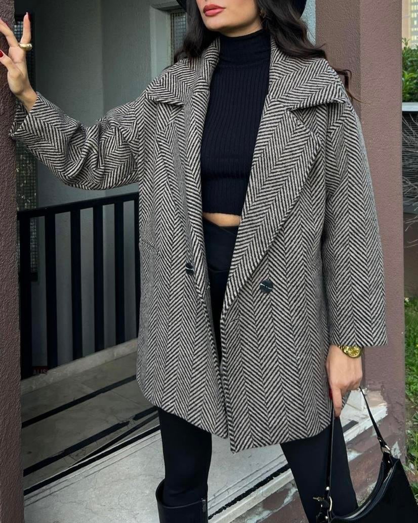 OVERSIZE KILÇIK DESEN KABAN