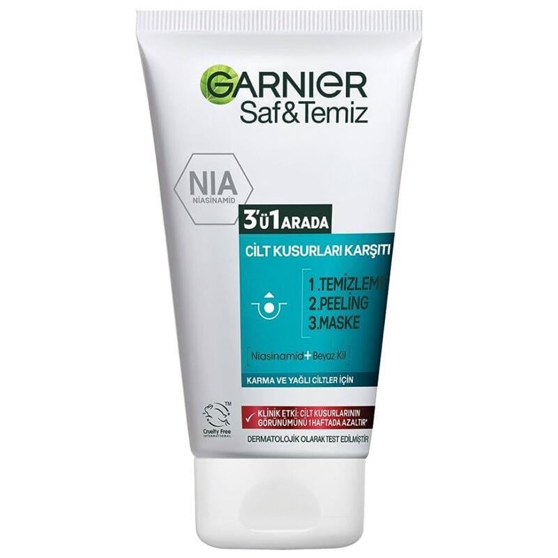 Garnier Saf Temiz 3ü1 Arada Yağlanma Ve Pürüzlere Karşı Yüz Maskesi 150 ml