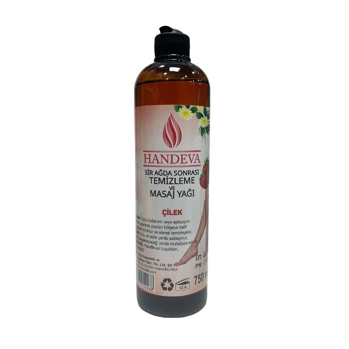 Handeva Ağda Temizleme ve Masaj Yağı Çilekli 750 ml