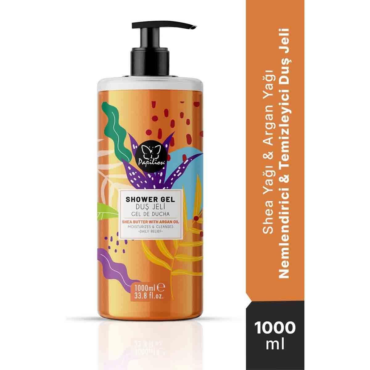Papilion Banyo ve Duş Jeli Shea Butter Wıth Argan Oil 1000 ml